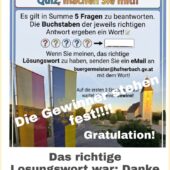 Die Sieger des Hafnerbach Quiz stehen fest!