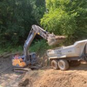Großes Rückhaltebecken Kirchenwald groß saniert