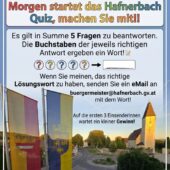 Ankündigung: Hafnerbach Quiz – Morgen geht es los :-)